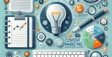 A modern and clean image representing content marketing